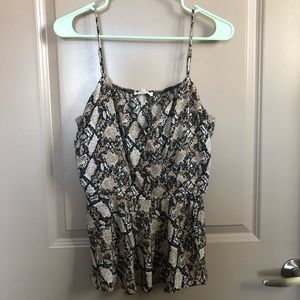 Maurice’s snake print wrap cami tank.